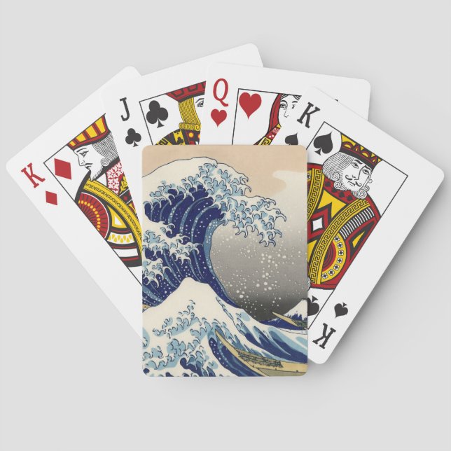 Great Wave Kanagawa Japanese Painting Poker Cards (Back)