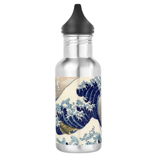 絵画 bottle Great Wave Kanagawa Japanese Painting Stainless Steel Water Bottle