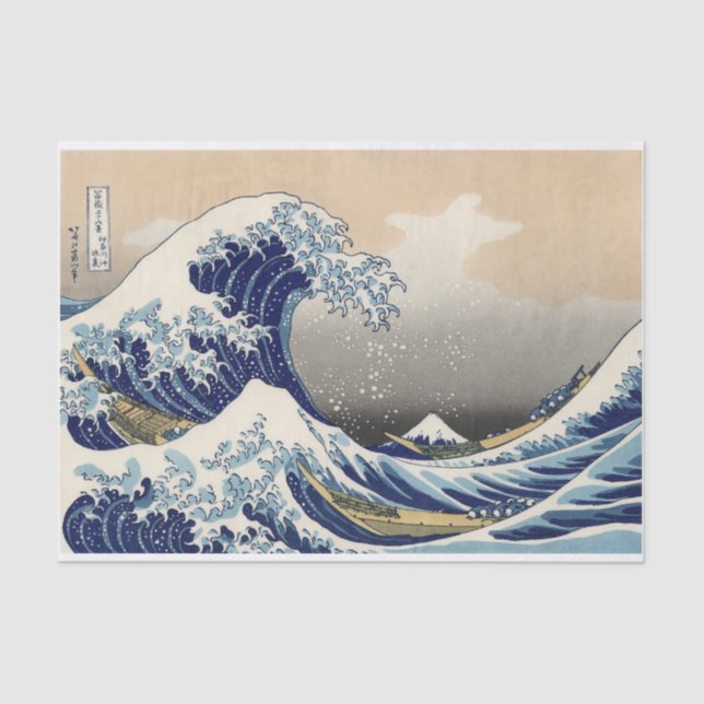 Great Wave Kanagawa Japanese Painting Tissue Paper (Front)