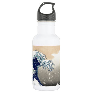 Vaporwave Aesthetic Great Wave Off Kanagawa' Water Bottle