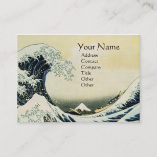GREAT WAVE MONOGRAM BUSINESS CARD