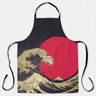 "Great Wave of kanagawa". Hokusai, Japanese wave i Apron