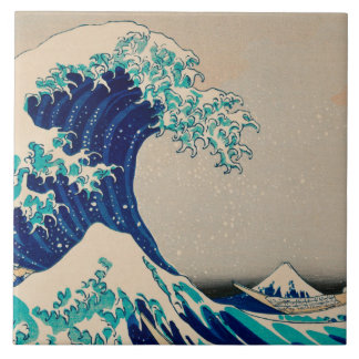GREAT WAVE OF KANAGAWA Katsushika Hokusai Japanese Ceramic Tile