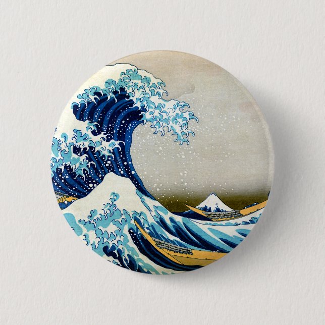 Great Wave off Kanagawa Button (Front)
