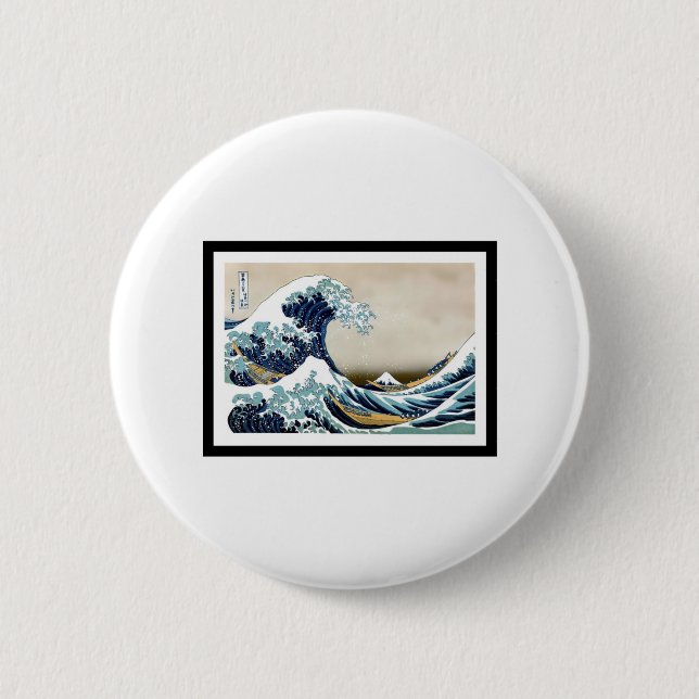 Great Wave off Kanagawa Button (Front)
