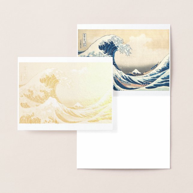 Great Wave off Kanagawa by Hokusai 1831 Foil Card (Display)