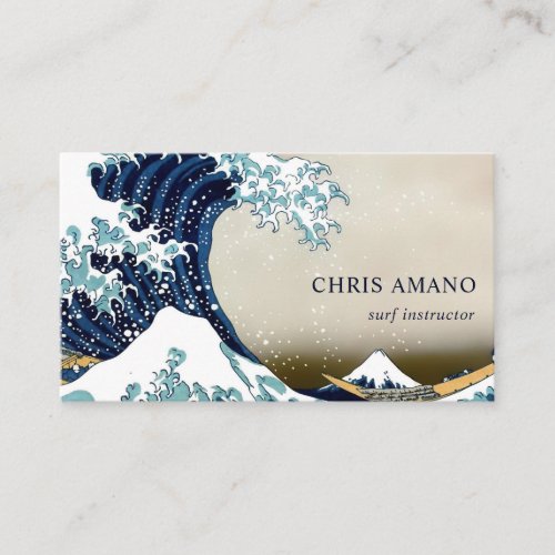 Great Wave off Kanagawa by Hokusai Surfer Business Card