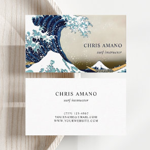 Great Wave off Kanagawa by Hokusai Surfer Business Card
