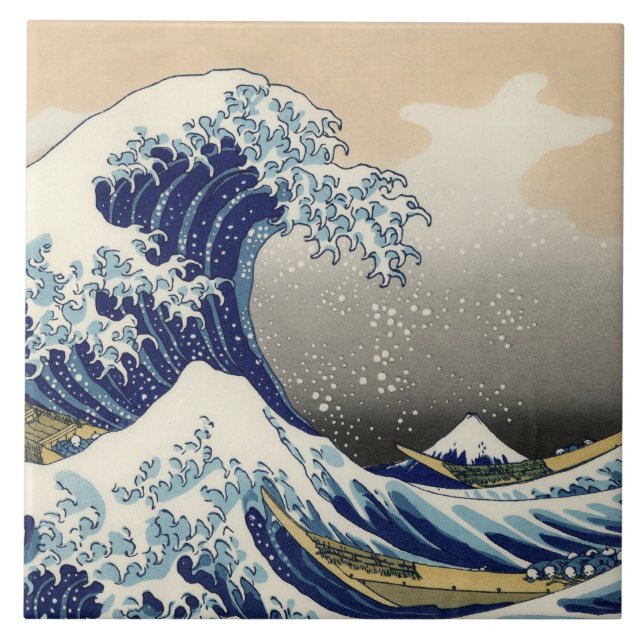 GREAT WAVE OFF KANAGAWA CERAMIC TILE (Front)