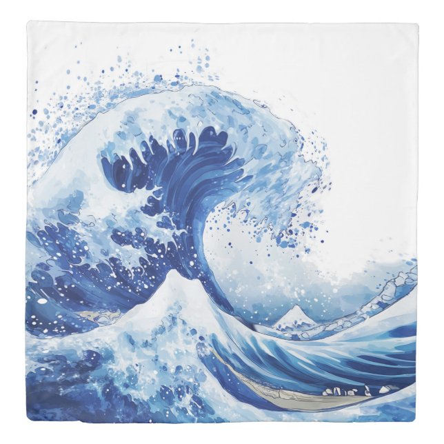 Great Wave Off Kanagawa Duvet Cover (Front)