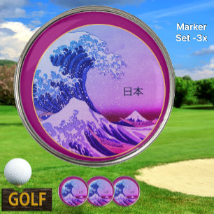 Great Wave off Kanagawa Golf Marker, Art, Japanese Ball Marker