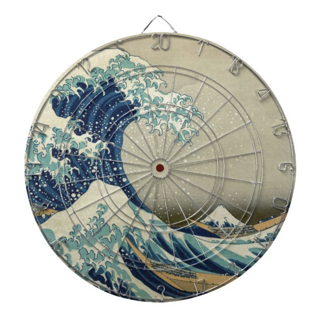 Great Wave off Kanagawa - Hokusai Dart Board (Front)