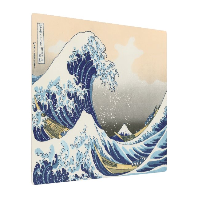 Great Wave off Kanagawa | Hokusai | Metal Print (Angled)