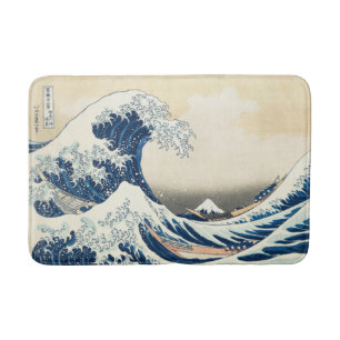 Great Wave Off Kanagawa Hokusai Vintage Japanese Bath Mat