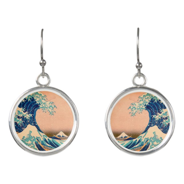 Great Wave off Kanagawa & Japanese Art /Japan Earrings (Front)