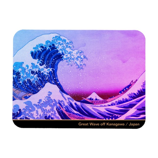Great Wave off Kanagawa & Japanese Art /Japan Magnet (Horizontal)
