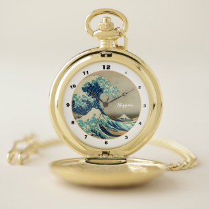 Great Wave off Kanagawa & Japanese Art /Japan Pocket Watch