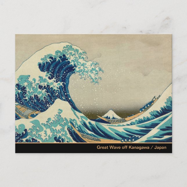 Great Wave off Kanagawa & Japanese Art /Japan Postcard (Front)