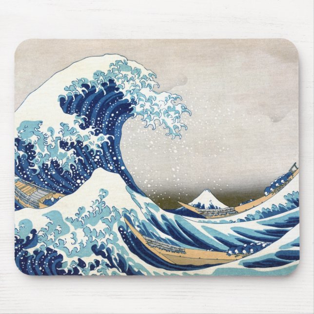 Great Wave Off Kanagawa Japanese Fine Art Mouse Pad (Front)