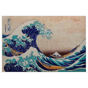 Great Wave Off Kanagawa Japanese Vintage Fine Art Fabric