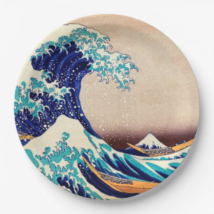 Great Wave Off Kanagawa Japanese Vintage Fine Art Paper Plates