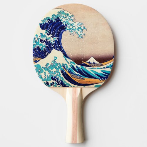 Great Wave Off Kanagawa Japanese Vintage Fine Art Ping_Pong Paddle