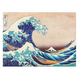 Great Wave Off Kanagawa Japanese Vintage Fine Art Tablecloth