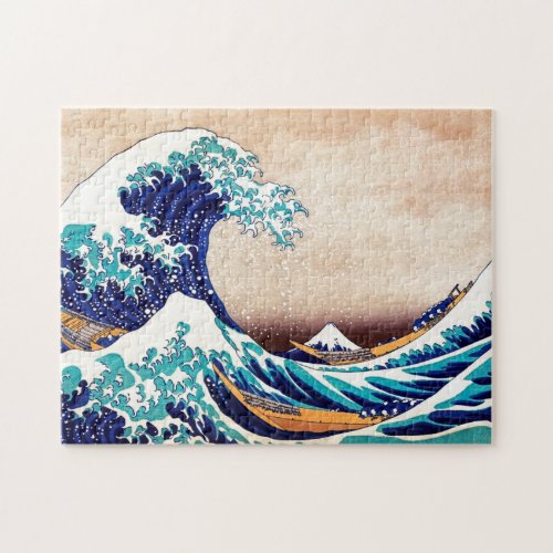 Great Wave Off Kanagawa Japanese Woodblock Print Jigsaw Puzzle