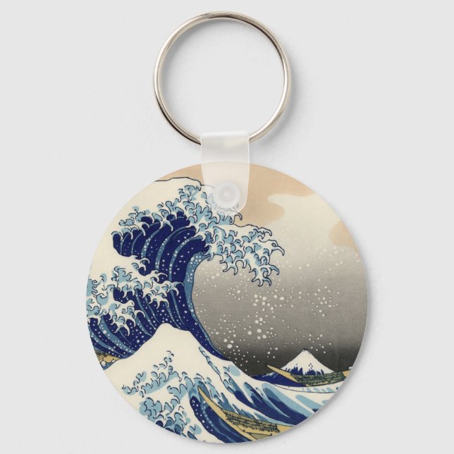 Great Wave off Kanagawa Keychain (Front)