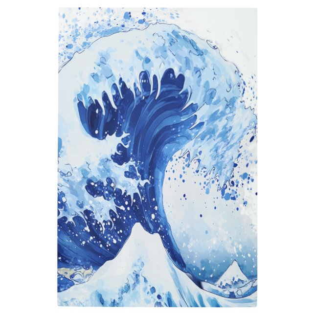 Great Wave Off Kanagawa Metal  Wall Art (Front)