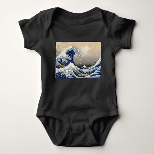 Great Wave off Kanagawa  Mount Fuji Japan Sea Baby Bodysuit