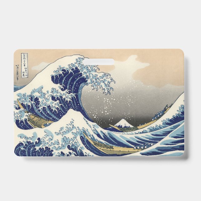Great Wave off Kanagawa & Mount Fuji Japan Sea Badge (Front)