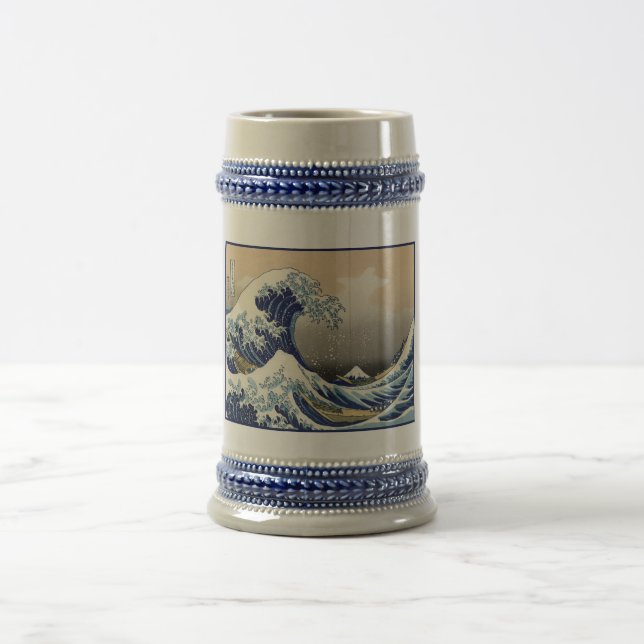 Great Wave off Kanagawa & Mount Fuji Japan Sea Beer Stein (Center)