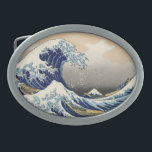 Great Wave off Kanagawa & Mount Fuji Japan Sea Belt Buckle<br><div class="desc">"The Great Wave off Kanagawa, " also known as "Under the Wave off Kanagawa, " is a captivating woodblock print by the renowned Japanese artist Katsushika Hokusai. Created around 1831, it's part of a series titled "Thirty-six Views of Mount Fuji." The artwork depicts a scene of immense power and contrasting...</div>