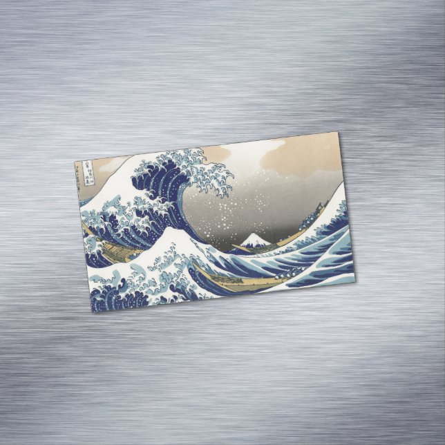 Great Wave off Kanagawa & Mount Fuji Japan Sea Business Card Magnet (In Situ)
