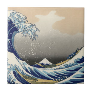 Great Wave off Kanagawa & Mount Fuji Japan Sea Ceramic Tile