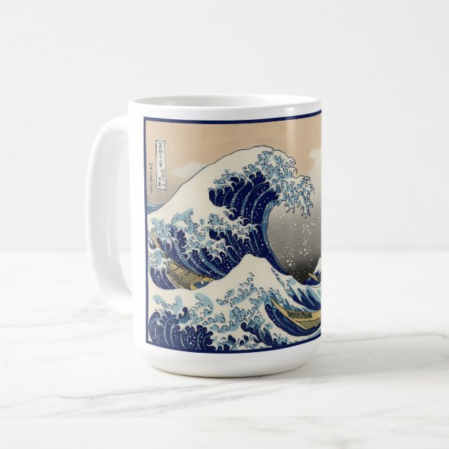 Great Wave off Kanagawa & Mount Fuji Japan Sea Coffee Mug (Front Left)