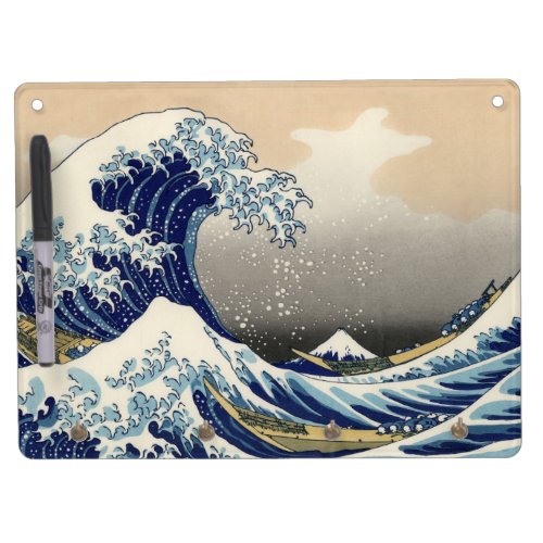 Great Wave off Kanagawa  Mount Fuji Japan Sea Dry Erase Board With Keychain Holder