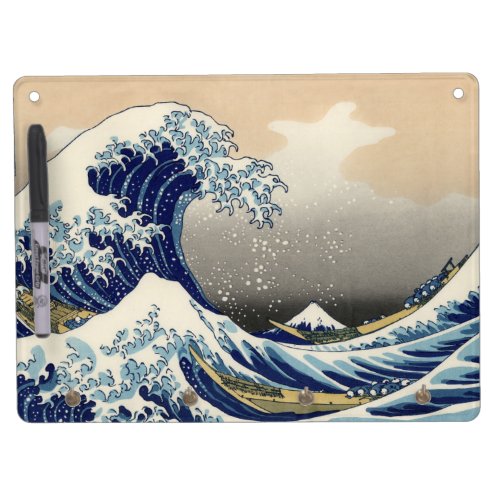 Great Wave off Kanagawa  Mount Fuji Japan Sea Dry Erase Board With Keychain Holder