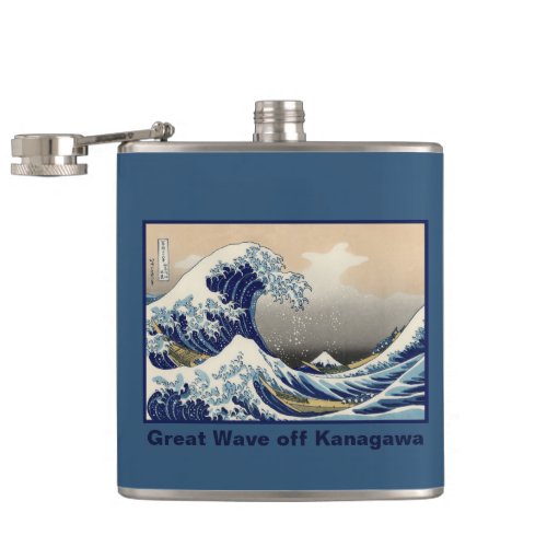 Great Wave off Kanagawa  Mount Fuji Japan Sea Flask