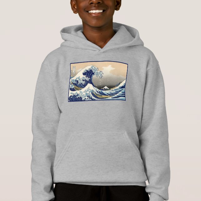 Great Wave off Kanagawa & Mount Fuji Japan Sea Hoodie (Front)