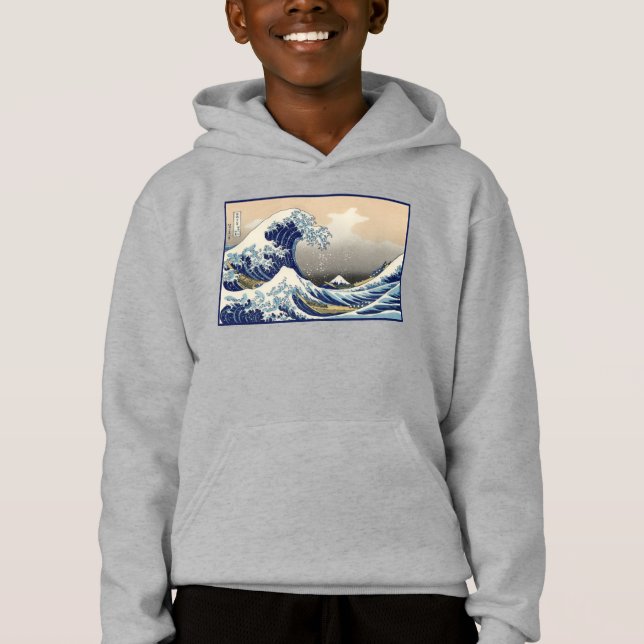 Great Wave off Kanagawa & Mount Fuji Japan Sea Hoodie (Front)