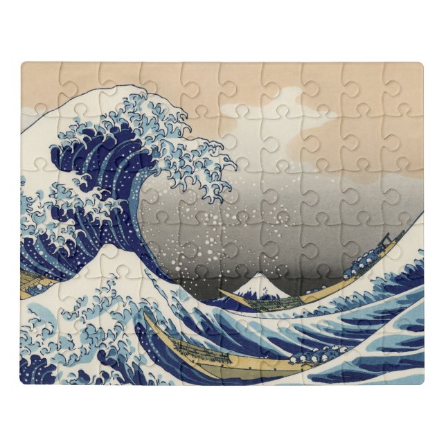 Great Wave off Kanagawa & Mount Fuji Japan Sea Jigsaw Puzzle (Puzzle Horizontal)