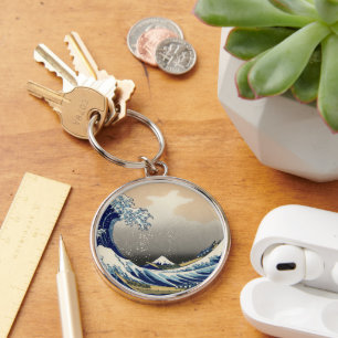 Great Wave off Kanagawa & Mount Fuji Japan Sea Keychain