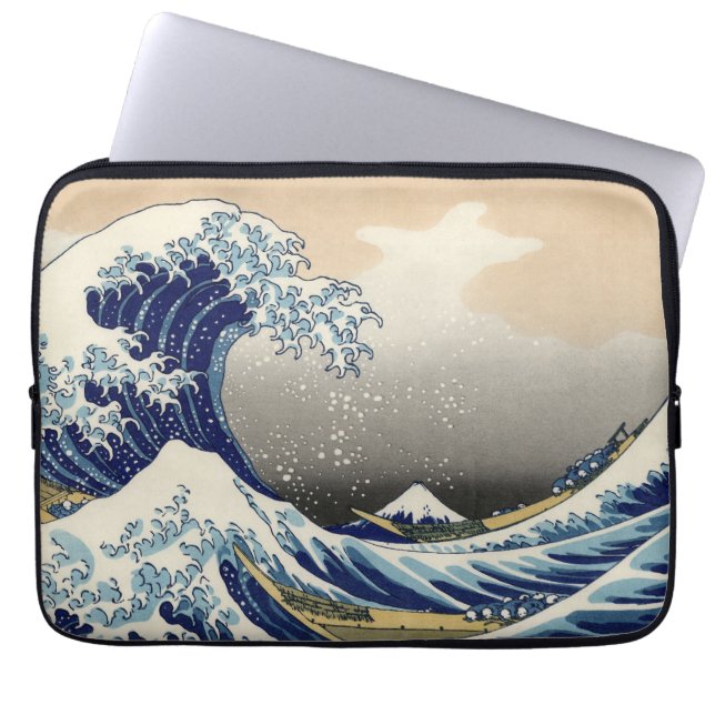 Great Wave off Kanagawa & Mount Fuji Japan Sea Laptop Sleeve (Front)
