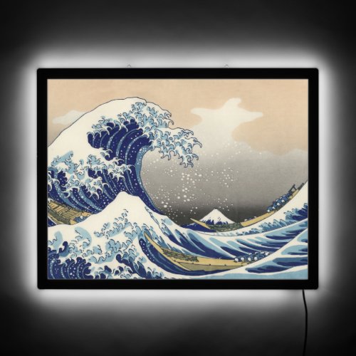 Great Wave off Kanagawa  Mount Fuji Japan Sea LED Sign