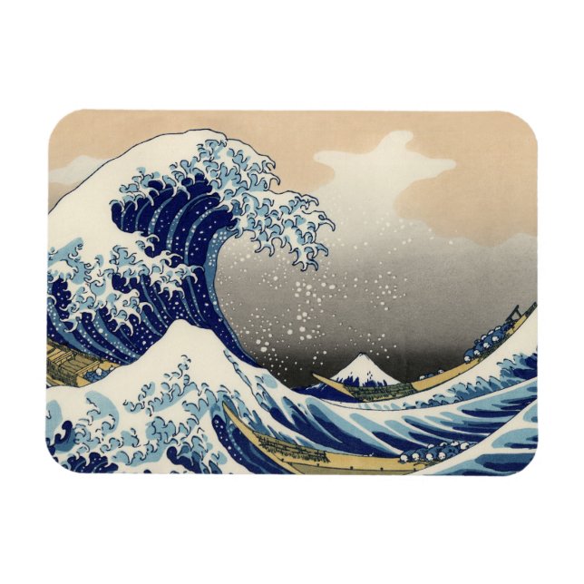Great Wave off Kanagawa & Mount Fuji Japan Sea Magnet (Horizontal)