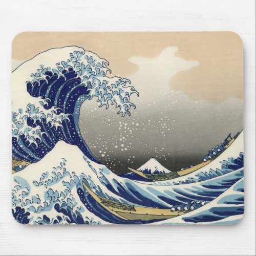 Great Wave off Kanagawa  Mount Fuji Japan Sea Mouse Pad