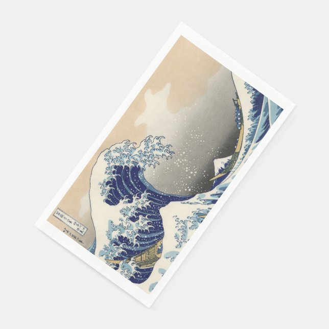 Great Wave off Kanagawa & Mount Fuji Japan Sea Paper Guest Towels (Corner)