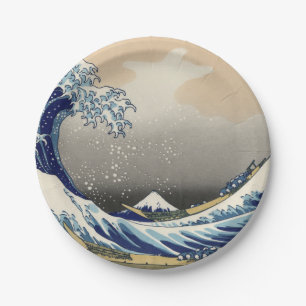 Great Wave off Kanagawa & Mount Fuji Japan Sea Paper Plates